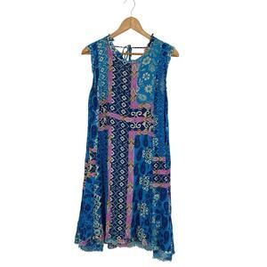 Holding Horses Anthropologie Sheer Raw Hem Dress Size Medium Boho Coastal Hippie